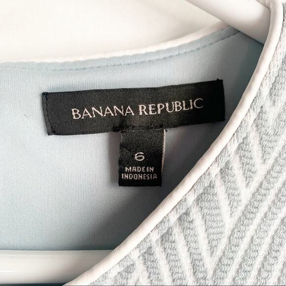 Banana Republic Dress Jacquard Geometric Print Sleeveless A-Line Size 6 - Picture 2 of 14